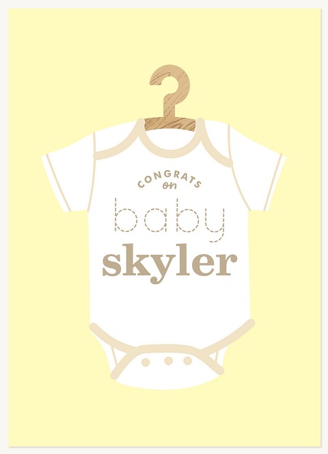 Baby Onesie Greeting Cards