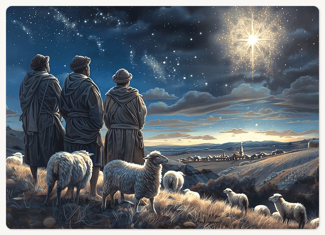 Three Shepherds Holiday & Christmas Magnet Cards