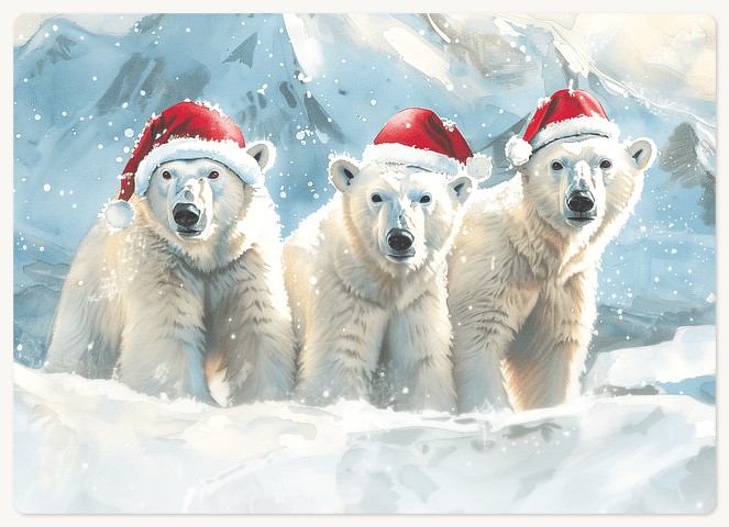 Polar Bears Holiday & Christmas Magnet Cards