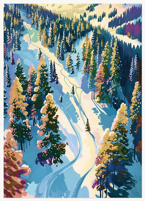 Ski Hill Business Holiday Cards