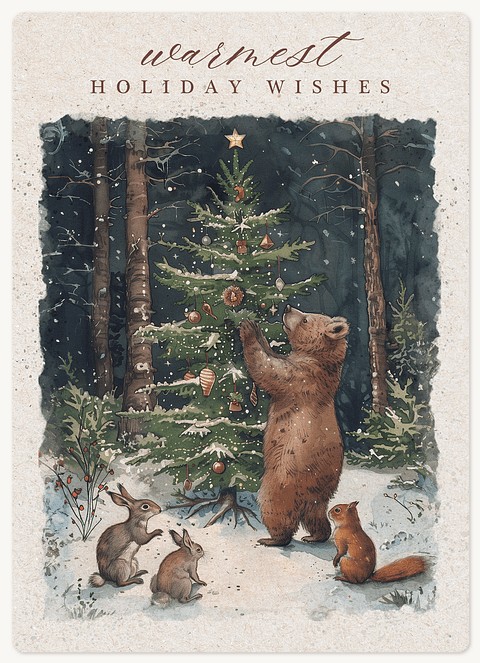 Merry Animals Holiday & Christmas Magnet Cards