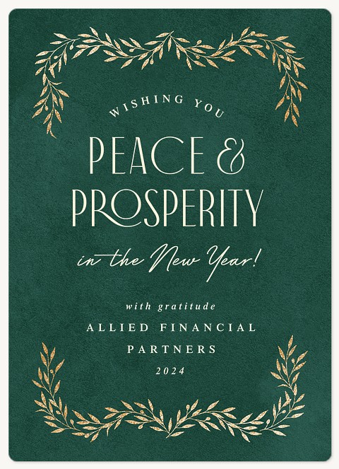 Peace and Prosperity Holiday & Christmas Magnet Cards