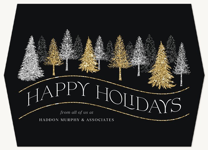 Layered Forest Business Holiday Cards