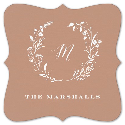 Foliage Monogram Custom Coasters