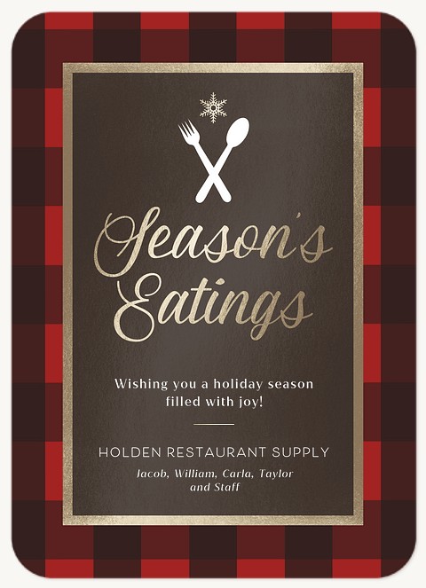 Season's Eatings Business Holiday Cards