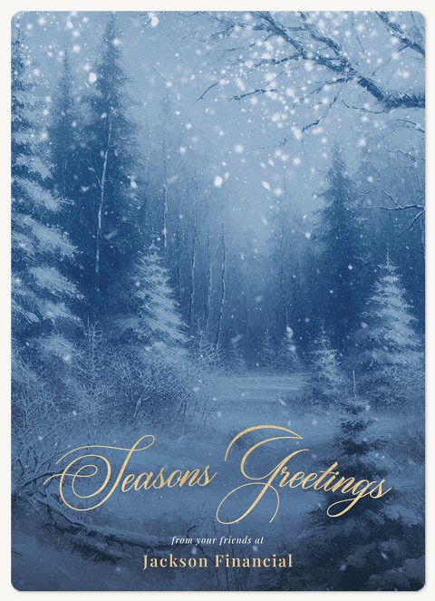 Winter Woods Holiday & Christmas Magnet Cards