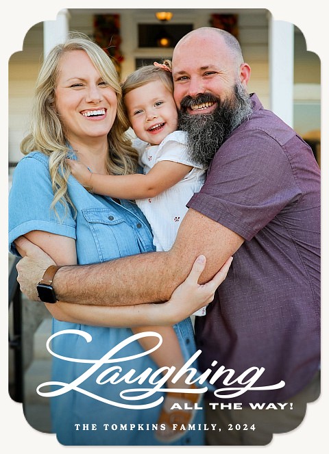 Laughing All The Way Personalized Holiday Cards