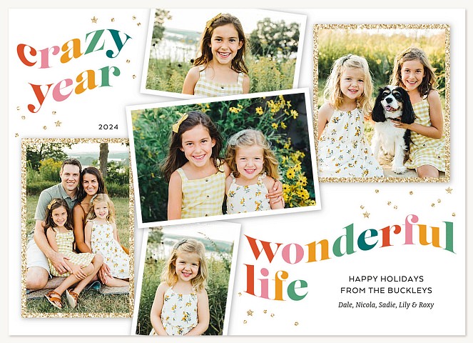 Crazy Wonderful Life Personalized Holiday Cards