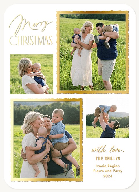 Modern Scrapbook Personalized Holiday Cards