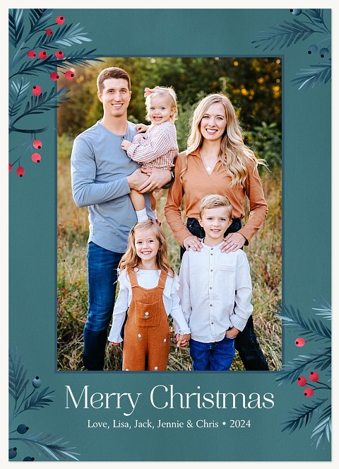 Classic Branches Personalized Holiday Cards