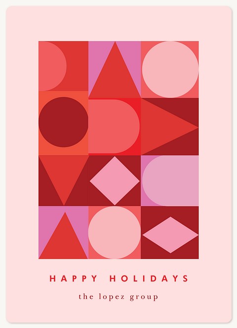 Geo Shapes Holiday & Christmas Magnet Cards