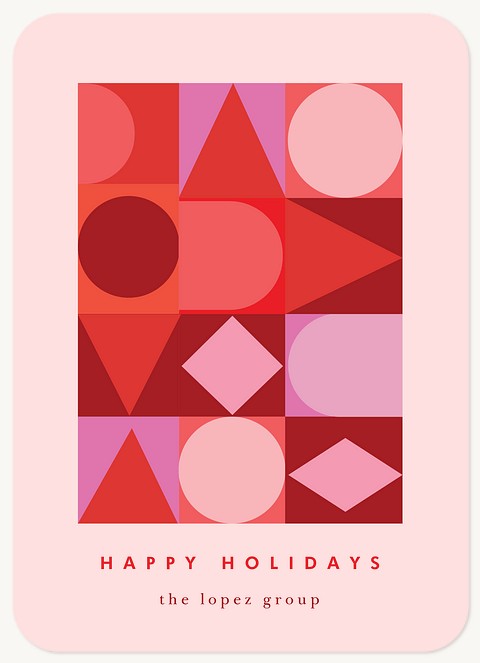 Geo Shapes Business Holiday Cards