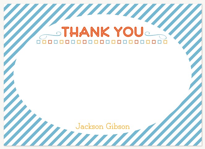 Fun Stripe Thank You Birthday Thank You Cards