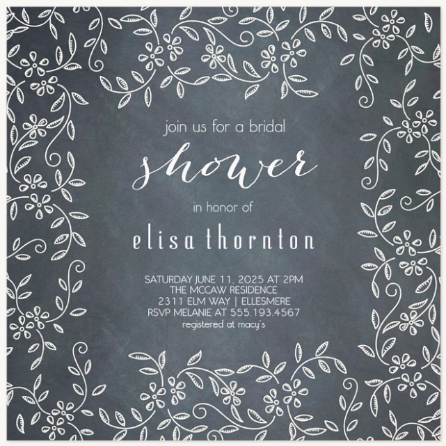 Pretty Vines Shower Bridal Shower Invitations