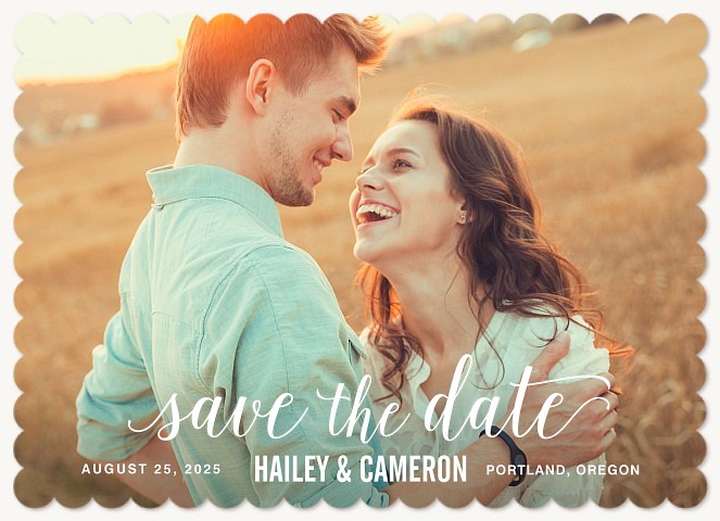 Modern Script Save the Date Cards