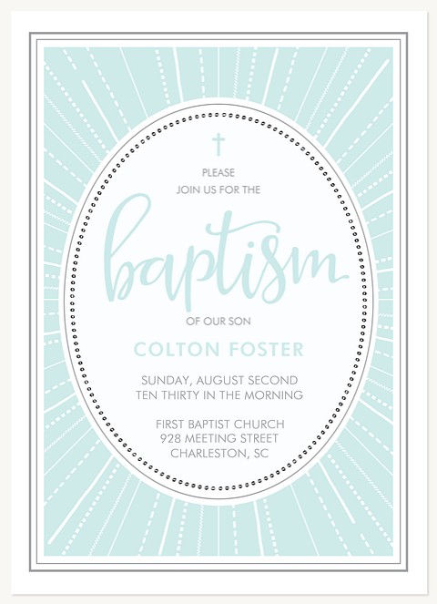 Rays of Light Baptisms & Christening Invitations