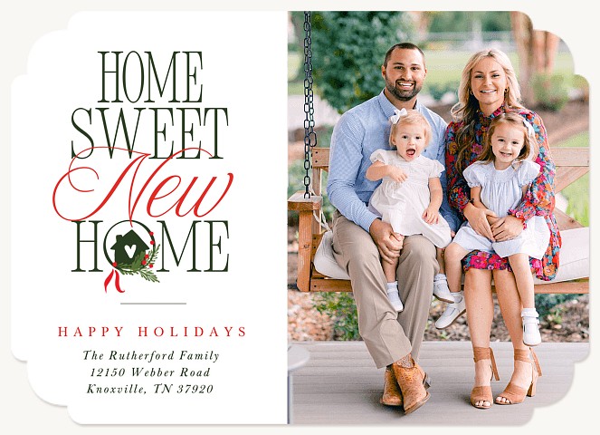 Sweet Wreath Personalized Holiday Cards