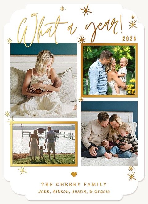 Twinkling Year Personalized Holiday Cards