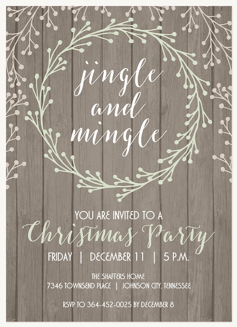 Christmas Mingle  Holiday Party Invitations