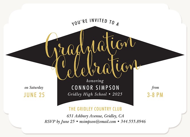 Honored Celebration Graduation Party Invitations