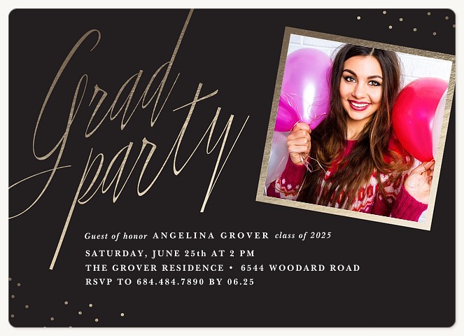 Stylish Soirée Graduation Party Invitations