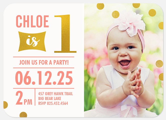 Shimmering Dots Kids' Birthday Invitations