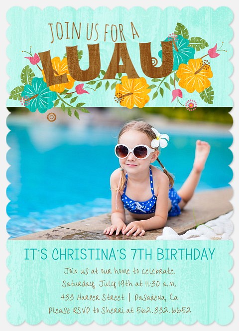 Tropical Oasis Kids' Birthday Invitations