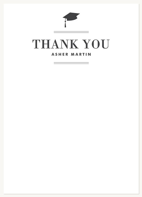 Simple Classic Graduation Thank You Cards