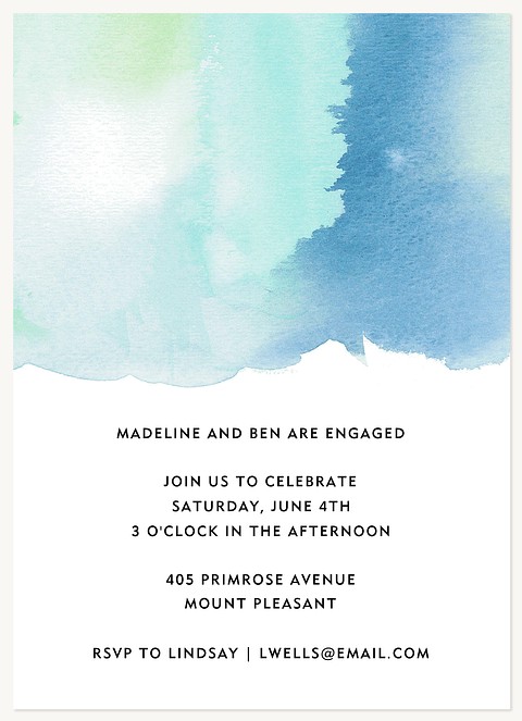 Joyful Waters Engagement Party Invitations