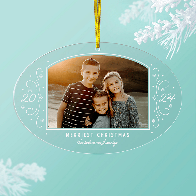 Swirly Year Personalized Ornaments