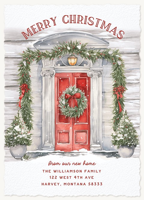 Christmas New Door Personalized Holiday Cards