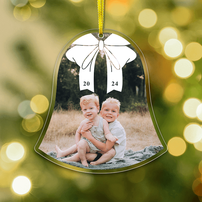 Bell Bow Personalized Ornaments