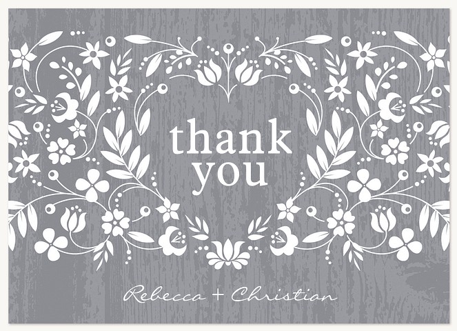 Garden Heart Wedding Thank You Cards