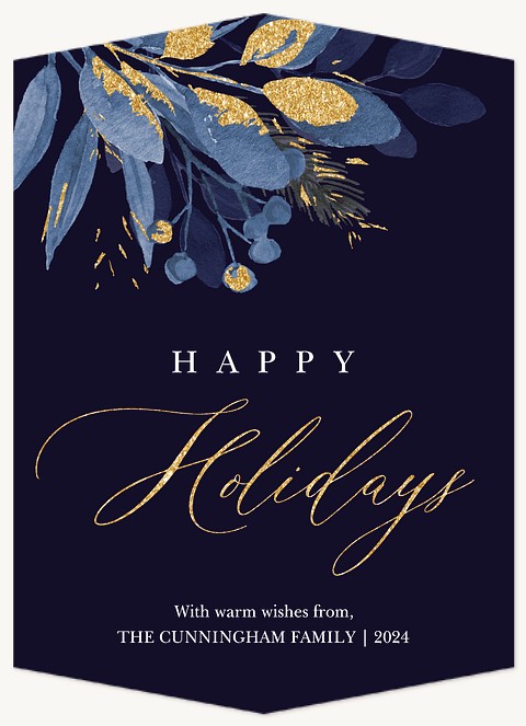 Midnight Gleam Personalized Holiday Cards