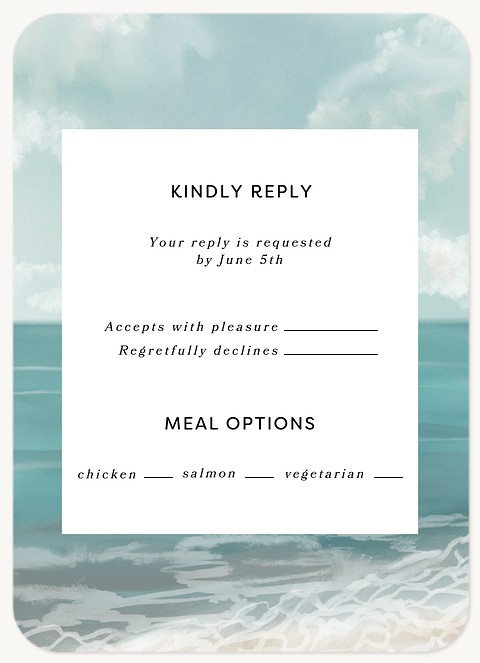 Beach Breeze Wedding RSVP Cards