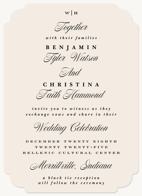 Classic Elegance Wedding Invitations