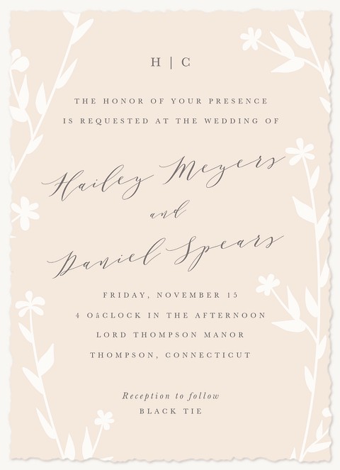 Blossoming Union Wedding Invitations