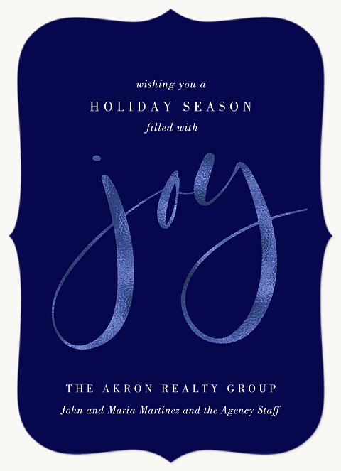 Shimmering Joy Business Holiday Cards