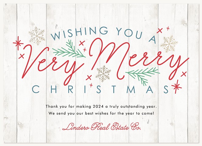 Country Christmas Business Holiday Cards