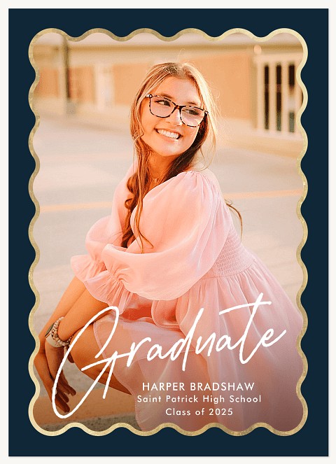 Wavy Inset Graduation Cards