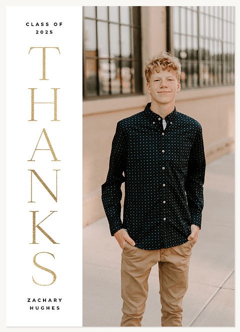 Vertical Type Thank You Cards 