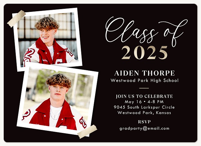 Sophisticated Frames Graduation Cards