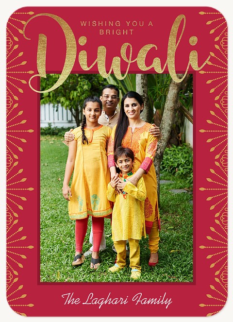 Golden Diwali Diwali Holiday Cards