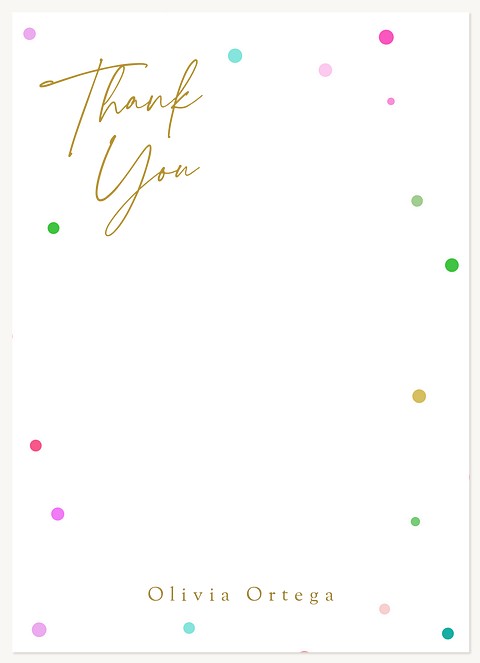 Colorful Confetti Thank You Cards 