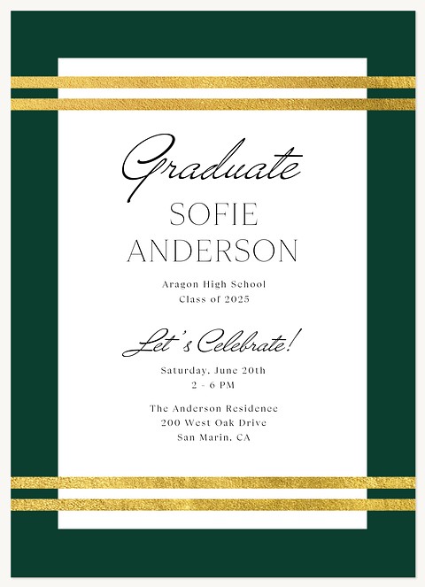 Simple Stripes Graduation Cards