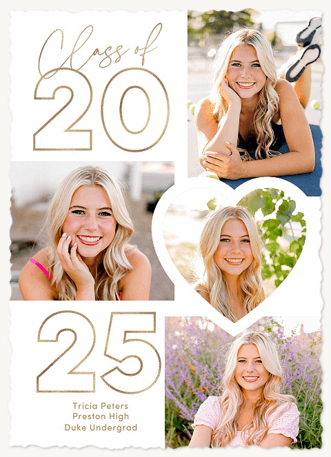 Heart Photo Graduation Cards