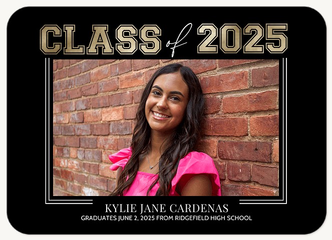 Gilded Year Graduation Cards