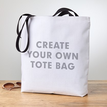 Create Your Own Black Handle Tote Bag