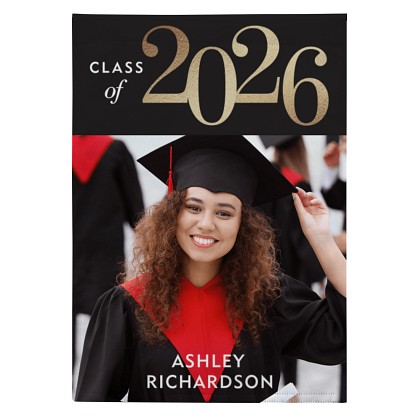 Radiant Year Graduation Photo Garden Flag