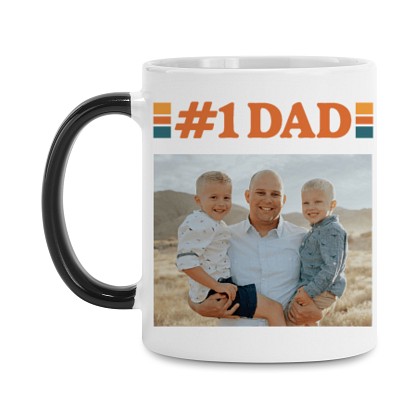 #1 Dad Photo Color Changing Mug